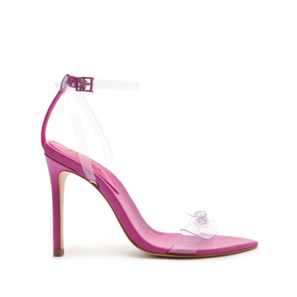 Schutz | Women's Elyda Leather&Vinyl Sandal-Very Pink