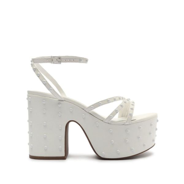 Schutz | Women's Anne Nappa Leather Sandal-White