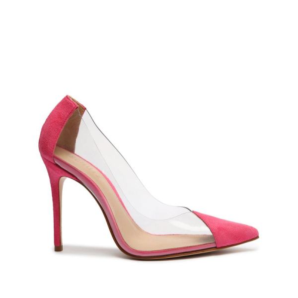 Schutz | Women's Cendi Vinyl&Leather Pump-Vibrant Pink