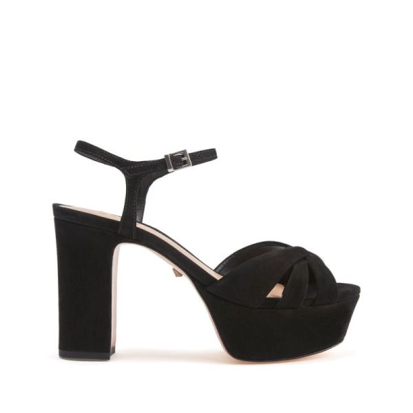 Schutz | Women's Keefa Platform Sandal in Nubuck: classic one -Black