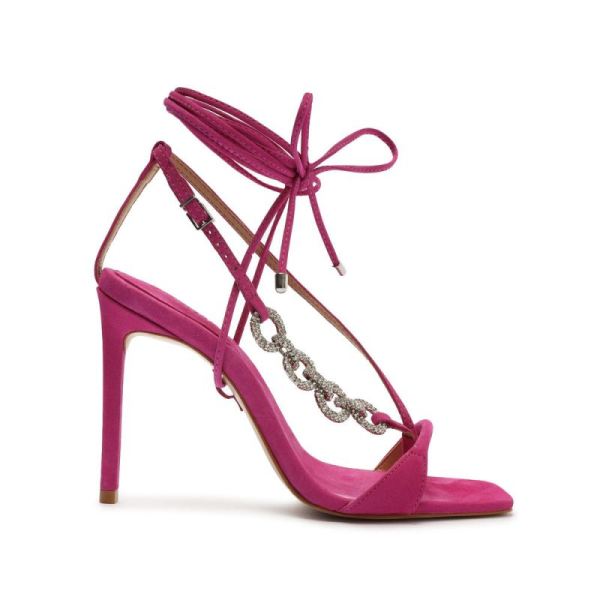 Schutz | Women's Vikki Glam Nubuck Sandal-Very Pink