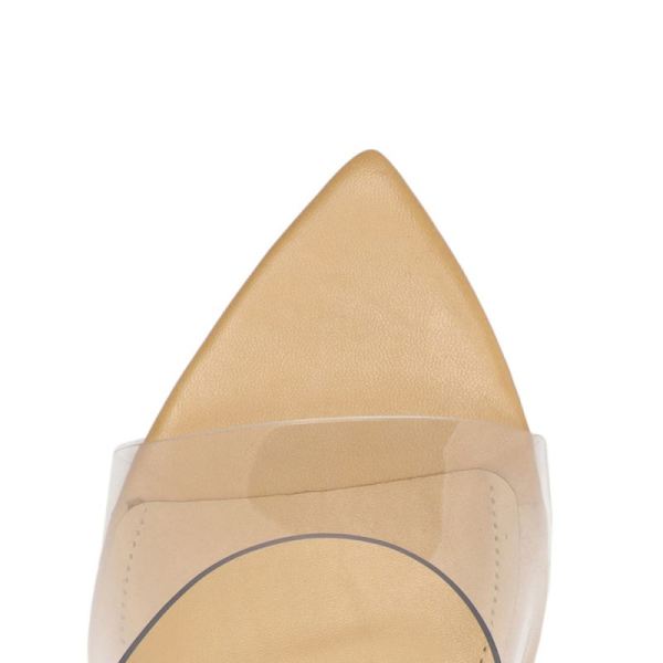 Schutz | Women's Luci Vinyl&Nappa Leather Sandal-Light Beige