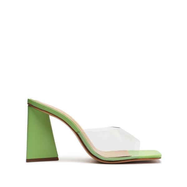 Schutz | Women's Lizah Vinyl Sandal-Lime Green