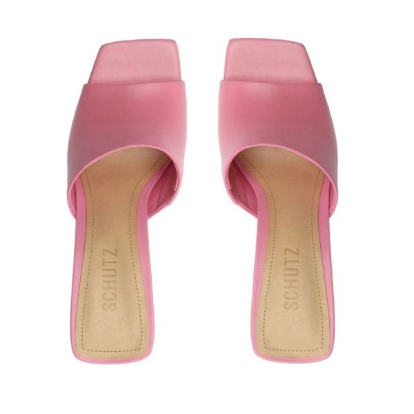 Schutz | Women's Lizah Nappa Leather Sandal-Club Rose