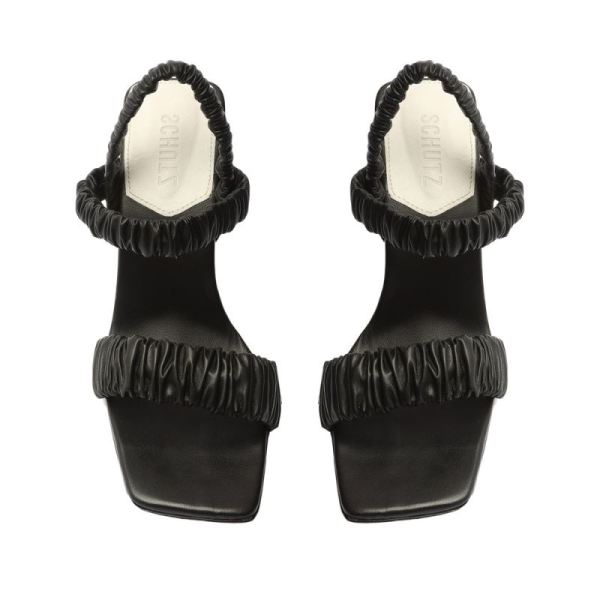 Schutz | Women's Lirah Nappa Leather Sandal-Black
