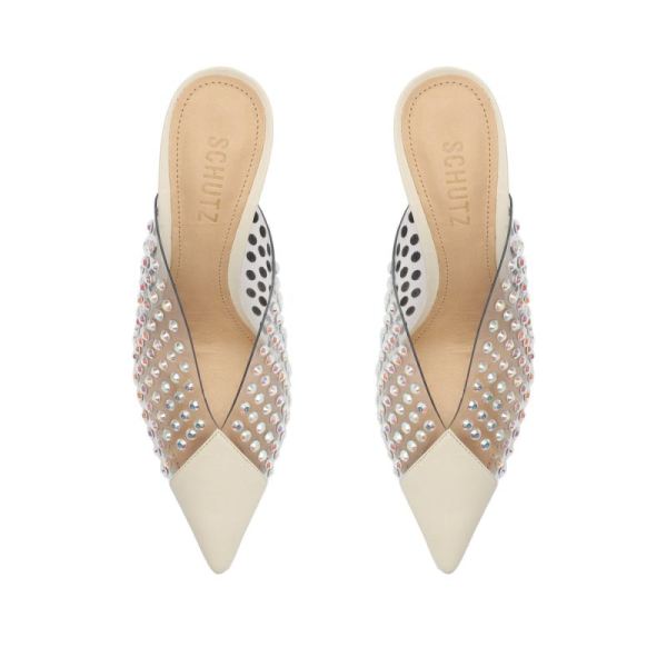 Schutz | Women's Greece Vinyl&Crystals Pump-Pearl