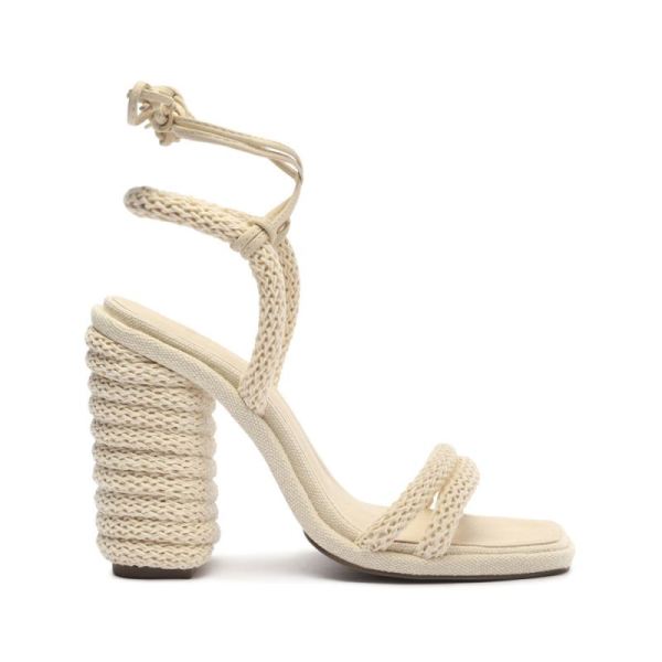 Schutz | Women's Leenah Leather Sandal-Eggshell