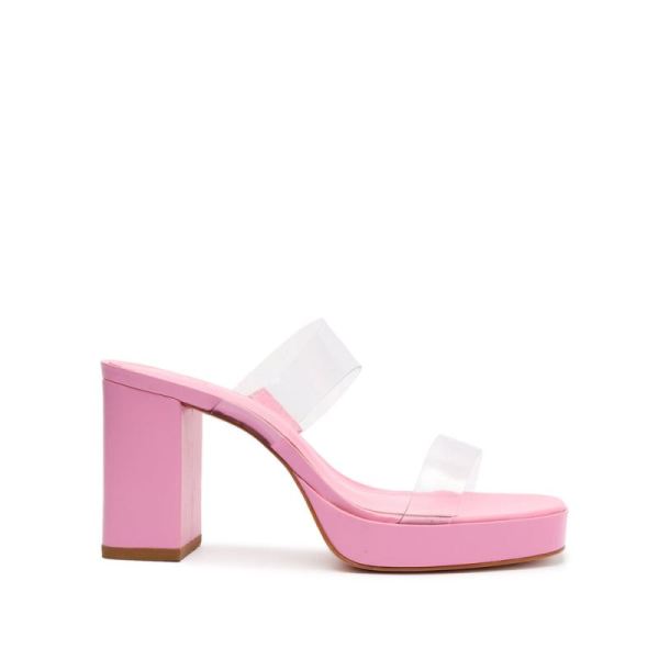 Schutz | Women's Ariella Platform Vinyl Sandal-Club Rose