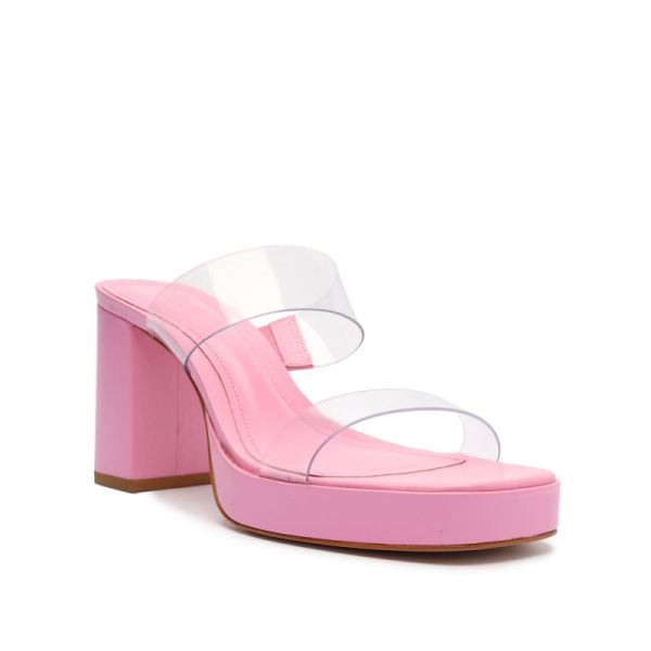 Schutz | Women's Ariella Platform Vinyl Sandal-Club Rose