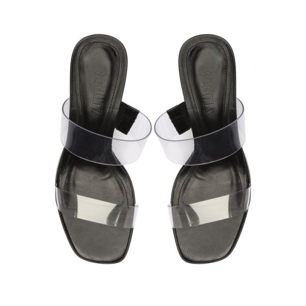 Schutz | Women's Ariella Platform Vinyl Sandal-Black