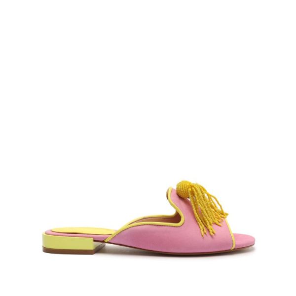 Schutz | Women's Jannis Nubuck&Nappa Leather Sandal-Club Rose