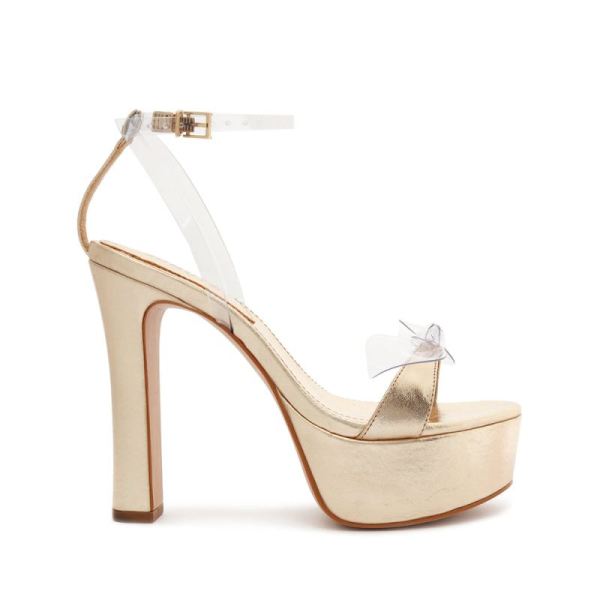 Schutz | Women's Elyda Platform Sandal-Gold