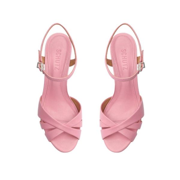 Schutz | Women's Keefa Leather Sandal-Club Rose