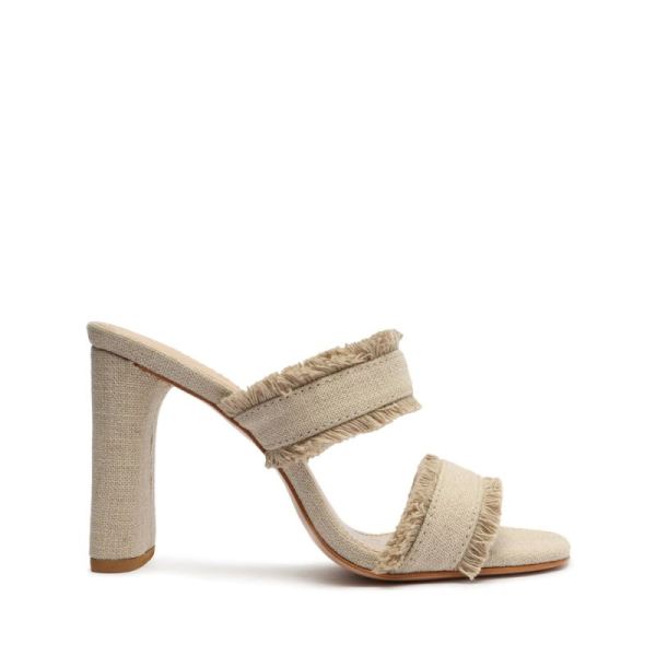 Schutz | Women's Amely Fabric Sandal-Oyster