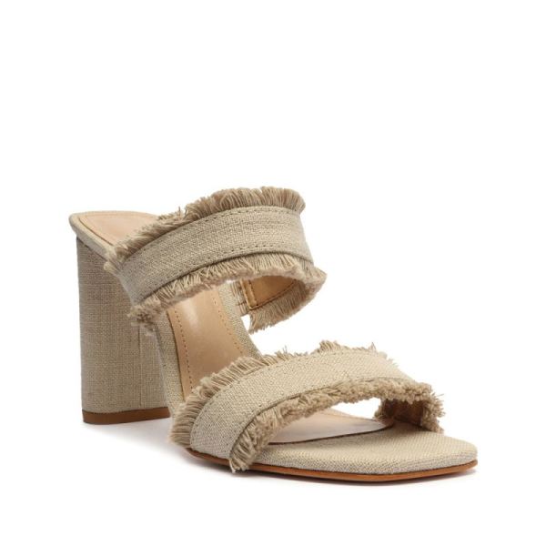 Schutz | Women's Amely Fabric Sandal-Oyster