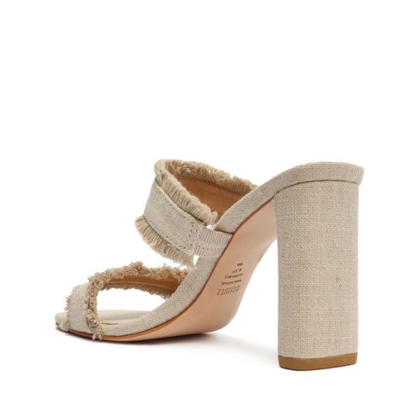 Schutz | Women's Amely Fabric Sandal-Oyster