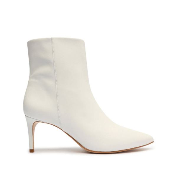 Schutz | Women's Mikki Mid Leather Bootie-White