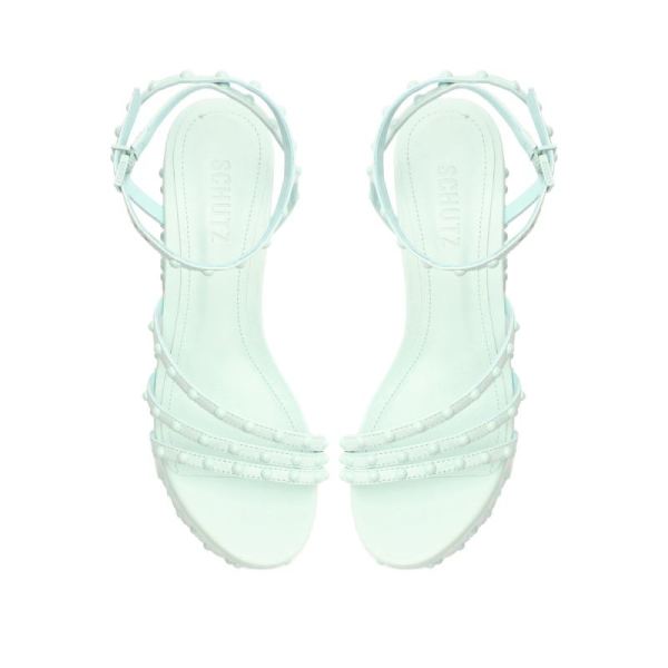Schutz | Women's Anne Nappa Leather Sandal-Soft Sky