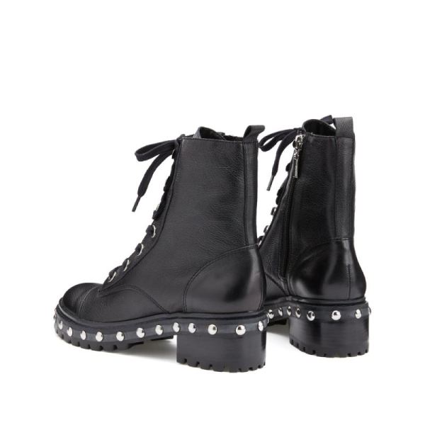 Schutz | Women's Andrea Black Combat Bootie with Studs  -Black