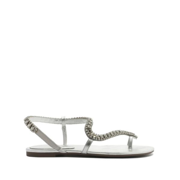 Schutz | Women's Court Metallic Sandal-Silver