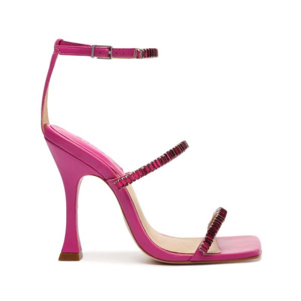 Schutz | Women's Nellina Leather Sandal-Very Pink