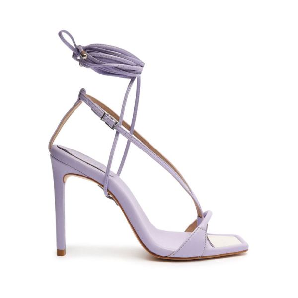 Schutz | Women's Vikki Nappa Leather Sandal-Smoky Grape