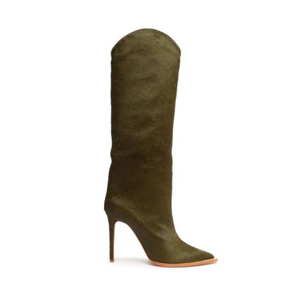 Schutz | Women's Maryana Welt Wild Boot-Military Green