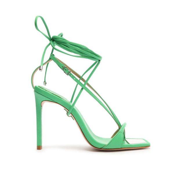 Schutz | Women's Vikki Leather Sandal-Gianni Green