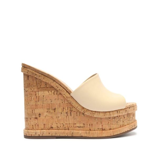 Schutz | Women's Dalle Nappa Leather Sandal-Eggshell