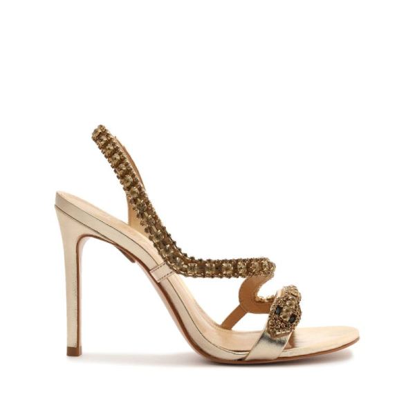 Schutz | Women's Court Metallic Sandal-Gold