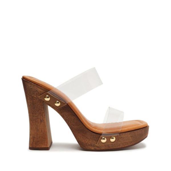 Schutz | Women's Aryana Vinyl Sandal-Wood