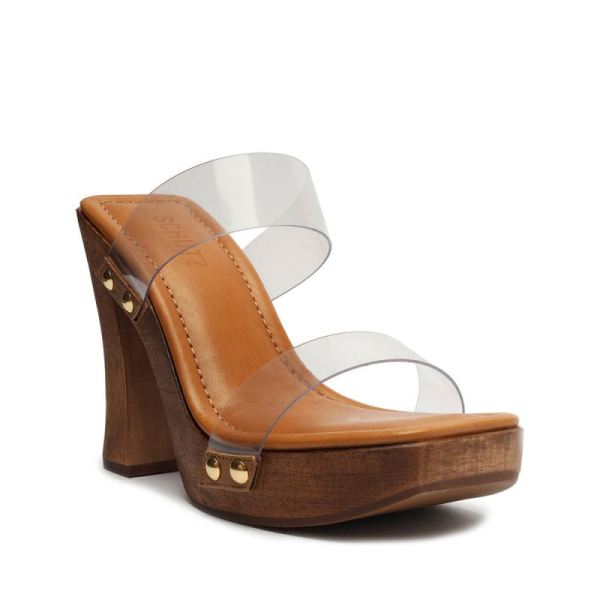 Schutz | Women's Aryana Vinyl Sandal-Wood