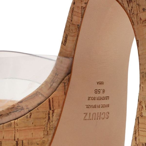 Schutz | Women's Haila Vinyl&Cork Sandal-Beige