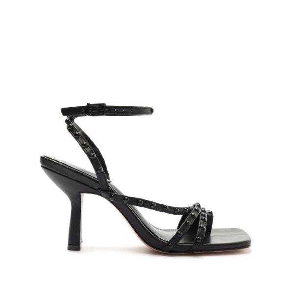 Schutz | Women's Anne Mid Nappa Leather Sandal-Black