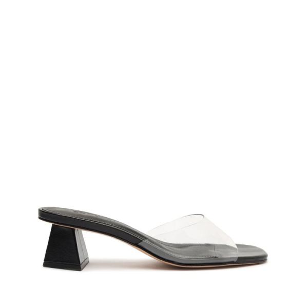 Schutz | Women's Lizah Lo Vinyl Sandal-Black