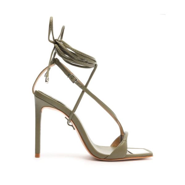 Schutz | Women's Vikki Nappa Leather Sandal-Aspen Green