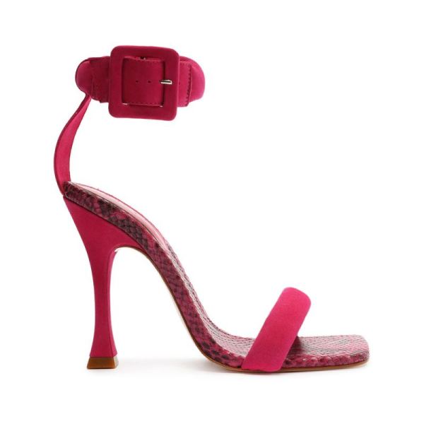 Schutz | Women's Gigih Nubuck Sandal-Hot Pink