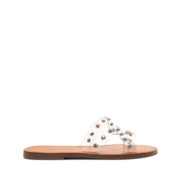 Schutz | Women's Cathryn Vinyl Sandal-Clear