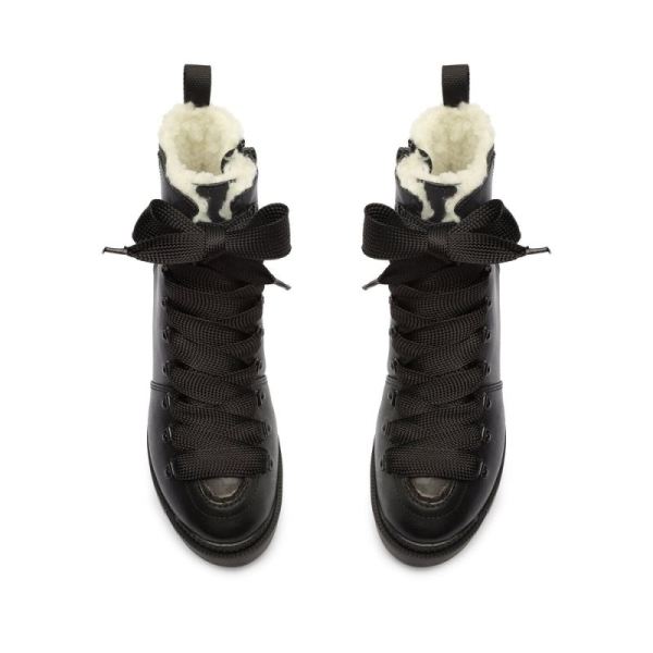 Schutz | Women's Xayane Winter Waterproof Leather Bootie-Black