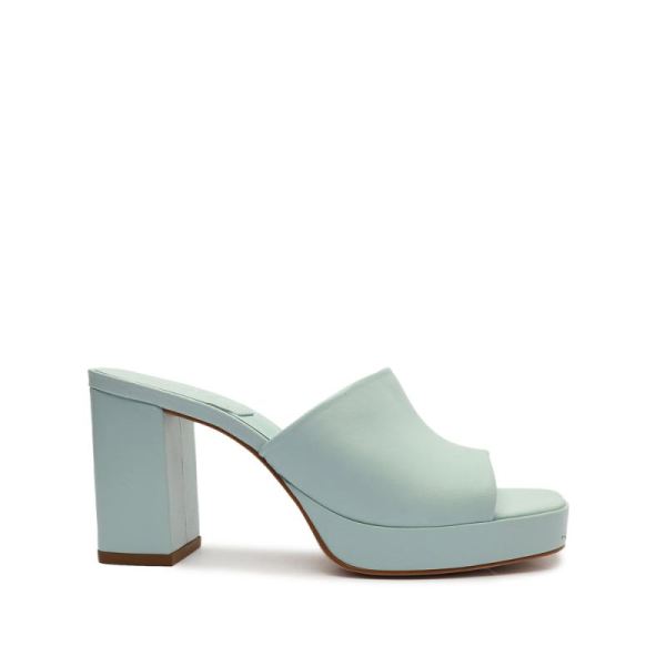 Schutz | Women's Ammy Nappa Leather Sandal-Soft Sky