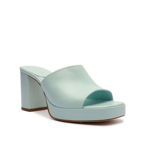 Schutz | Women's Ammy Nappa Leather Sandal-Soft Sky