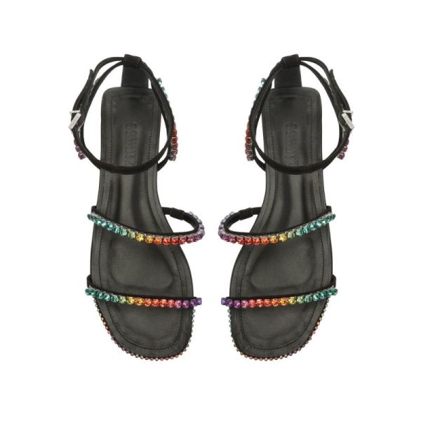 Schutz | Women's Loule Nubuck Flat Sandal-Black