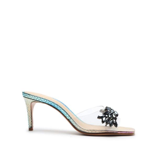 Schutz | Women's Shary Vinyl&Crystal Sandal-Gradient