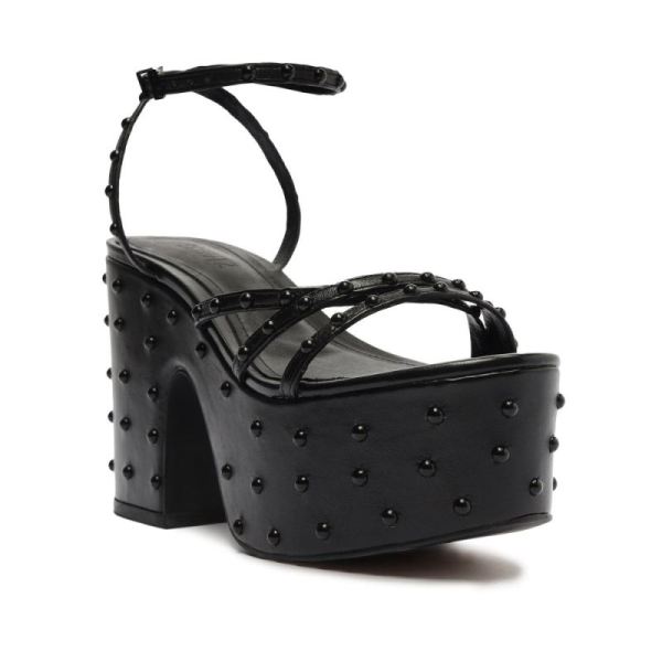 Schutz | Women's Anne Nappa Leather Sandal-Black