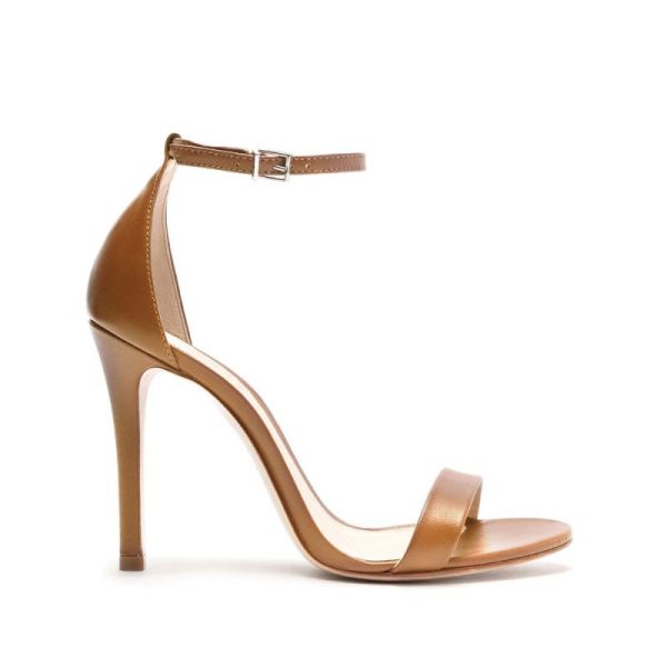 Schutz | Women's Cadey-Lee Leather Sandal-Wood