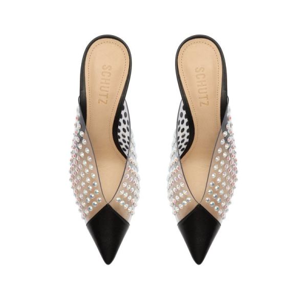 Schutz | Women's Greece Vinyl&Crystals Pump-Black