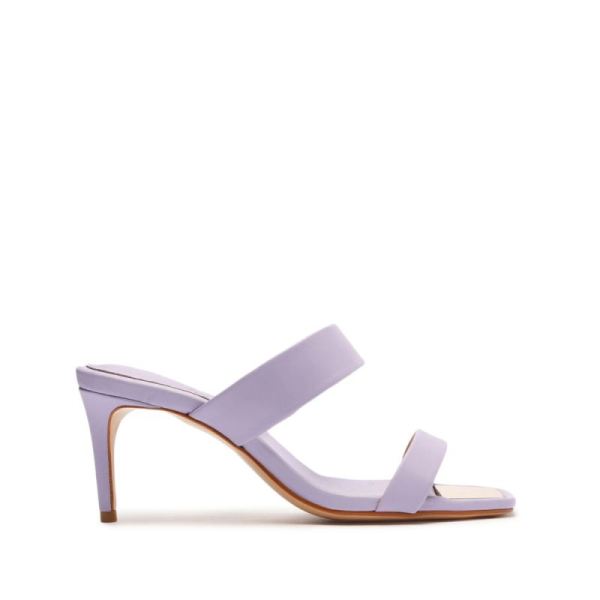 Schutz | Women's Aruana Nappa Leather Sandal-Smoky Grape