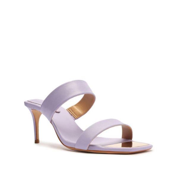 Schutz | Women's Aruana Nappa Leather Sandal-Smoky Grape