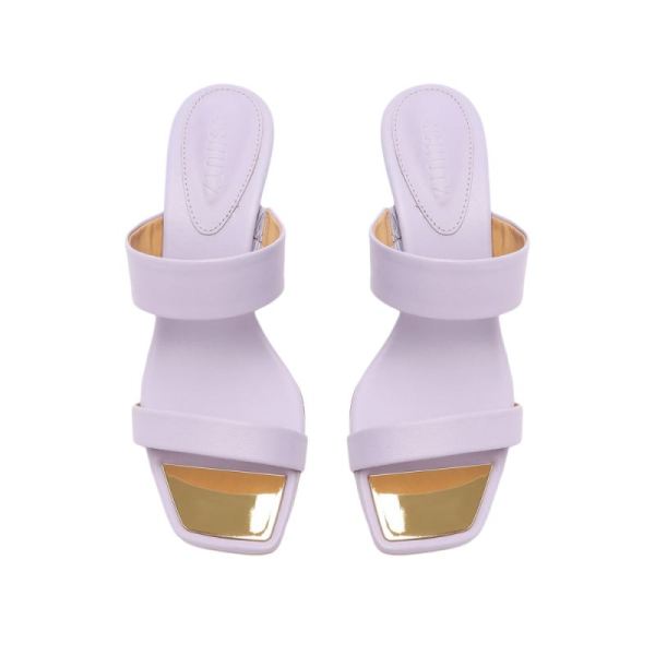 Schutz | Women's Aruana Nappa Leather Sandal-Smoky Grape