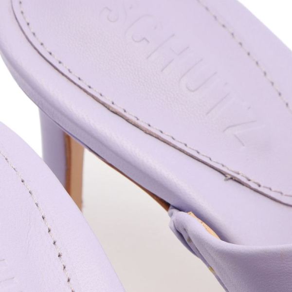 Schutz | Women's Aruana Nappa Leather Sandal-Smoky Grape